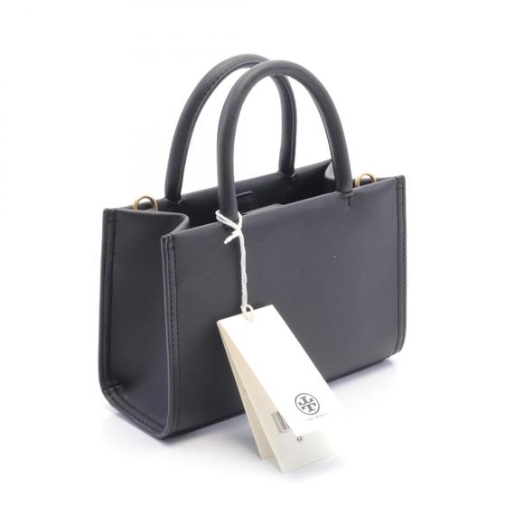 Other Tory Burch Logo Mini Handbag Faux Leather Plastic Handbag 145613001 - Picture 2 of 4